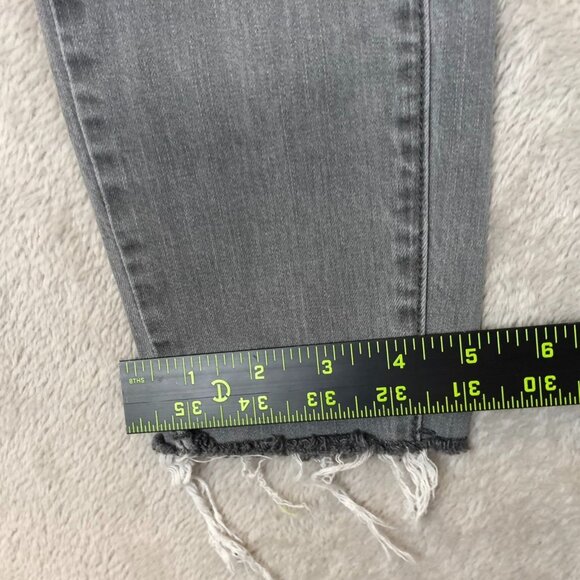 Pacsun Womens Jeans Size 24 Distressed Ankle Skinny Jeggings Frayed Hem Gray Y2K - Picture 4 of 15